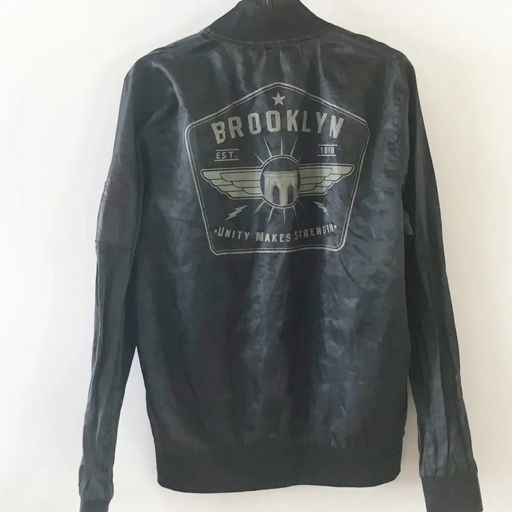 BKC Black Jacket Full Zip Medium Brooklyn Cloth Work Wear